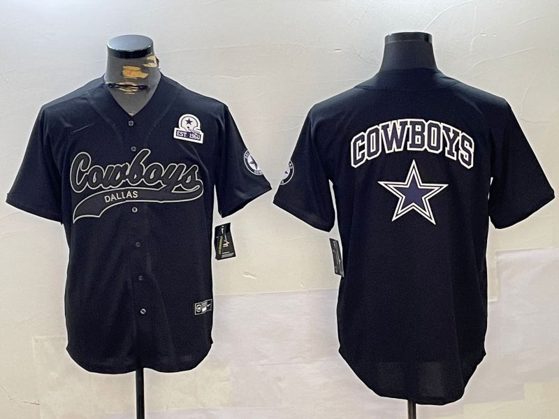 Men Dallas Cowboys Blank Black Joint Name 2024 Nike Limited NFL Jersey style 11->dallas cowboys->NFL Jersey